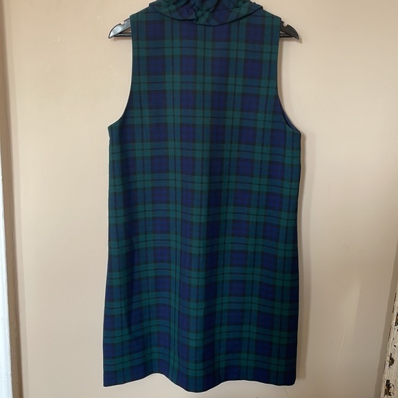 Vineyard Vines Blackwitch Meredith Plaid Ruffle Neck Midi Sleeveless Dress - Picture 10 of 10